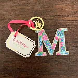 Lilly Pulitzer Bunny Business “M” Initial Keychain